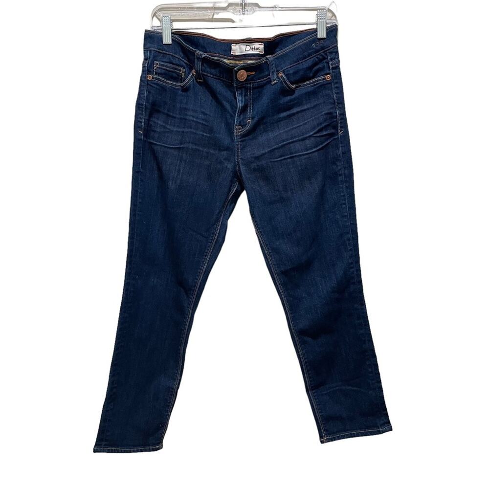 Dittos Crop Mid Rise Blue Jeans Size 28
